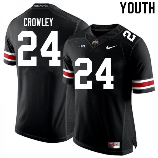 Ohio State Buckeyes #24 Marcus Crowley Youth College Jersey Black OSU74961